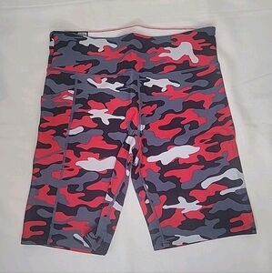 Calvin Klein Athletic Shorts | Red Camo | L